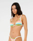 Rip Curl Women's Surf Stripped Fixed Triangle Bikini Top Green Olive detail