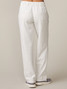 Thrive Societe Women's Ultraluxe Wide Leg Pants Heather White back view