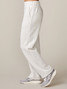 Thrive Societe Women's Ultraluxe Wide Leg Pants Heather White side view