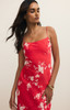 Z Supply Women's Alyse Darya Floral Maxi Dress in Kiss Me Red