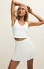 Z Supply Women's Lotus Long Top in White front view