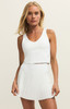 Z Supply Women's Lotus Long Top in White back view