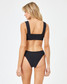 LSpace Women's Off Grid Marlee Bikini Top in Black side view