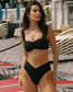 LSpace Women's Off Grid Marlee Bikini Top in Black fit
