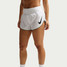 Nike Women's Tempo Flow Mid Rise Shorts in White flat lay