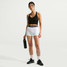 Nike Women's Pro 365 3" Shorts in White/Black side view