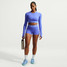 Nike Women's Pro 365 3" Shorts in Sapphire side view