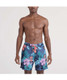 SAXX Men's Oh Buoy 2N1 7" Volley Shorts in Hibiscus Jungle-Indigo detail view