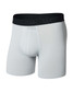 SAXX Men's Smooth Flex Boxer Briefs Pearl Grey front view