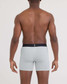 SAXX Men's Smooth Flex Boxer Briefs Pearl Grey back view