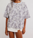 FP Movement Women's Tackle Stripe Tee in Camo Floral front