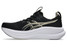 The Asics Men's Gel-Nimbus 28 Running Shoes in Black and Feather Grey