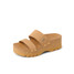 The Reef Women's Vista Higher Cleo Platform Sandals in Tan Suede