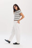 Daze Denim Women's Villa Pants Lamb White back view