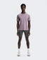 The On Running Men's Performance Tee in Dewberry and Eclipse
