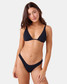 Roxy Women's Haliewa Triangle Bikini Top in Anthracite back view