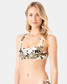 Roxy Women's Tropical Square Neck Bikini Bra in Black Multicolor front view