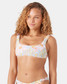 Roxy Women's Tropical Square Neck Bikini Bra in Blue Multicolor side view