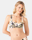 Roxy Women's Tropical Square Neck Bikini Bra in Black Multicolor full view