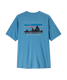 Patagonia Men's Cap Cool Daily 73' Skyline Tee Shore Blue front
