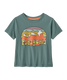 Patagonia Baby Fitz Roy Flurries Tee Blue Sage graphic detail