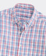 The Vineyard Vines Men's Performance Higgs Beach Plaid Sundown Shirt in Mariner