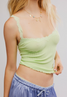 Free People Women's Spring Fever Cami in Lime Kiwi