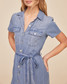 Bella Dahl Women's Seamed Shirt Dress back view