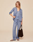 Bella Dahl Women's Indigo Shirt Tail Button Down side view