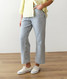 Marine Layer Women's Ella Straight Leg Jeans light wash detail view