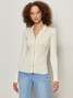Sanctuary Women's Only Yours Ribbed Zip Sweater close-up