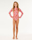 Rip Curl Girls' Sunshine Long Sleeve Surf Suit front view