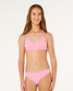 Rip Curl Girls' Premium Rib Triangle Bikini Top flat lay