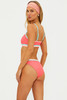 Beach Riot Women's Color Block Saffron Bikini Bottom in Guava Jelly front view