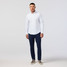 The Mizzen+Main Men's Leeward No Tuck Dress Shirt in Navy Stacked Geo