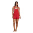 The Billabong Women's Beach Crush Overalls in Fiesta Red