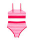 Feather 4 Arrow Girls' Block Party Bikini in geometric print, front view