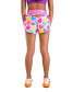 ChicknLegs Women's Candy Hearts Shorts in candy hearts print front view