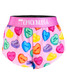 ChicknLegs Women's Candy Hearts Shorts in candy hearts print full view