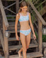 Feather 4 Arrow Girls' Maui Bikini in Ocean Blue front view