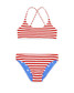 Feather 4 Arrow Girls' Waverly Reversible Bikini in True Red front view