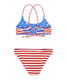 Feather 4 Arrow Girls' Waverly Reversible Bikini in True Red back view