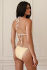 Dippin Daisys Women's Custard Palm Bikini Top front view