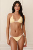 Dippin Daisys Women's Custard Palm Bikini Top strap detail
