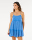 Rip Curl Women's Classic Surf Cover Up in Bright Blue back view