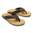 Olukai Men's Tuahine Palm Sandals in Dark Java and Golden Sand, bottom view