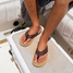 Olukai Men's Tuahine Palm Sandals in Dark Java and Golden Sand, detail