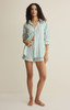 The Z Supply Women's PJ Saturday Striped Shirt in Rainforest