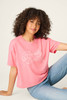 PJ Salvage Women's Western Blooms Shirt Sleeve Tee flat lay