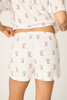 PJ Salvage Women's Western Blooms Shorts, Western Blooms print, side detail